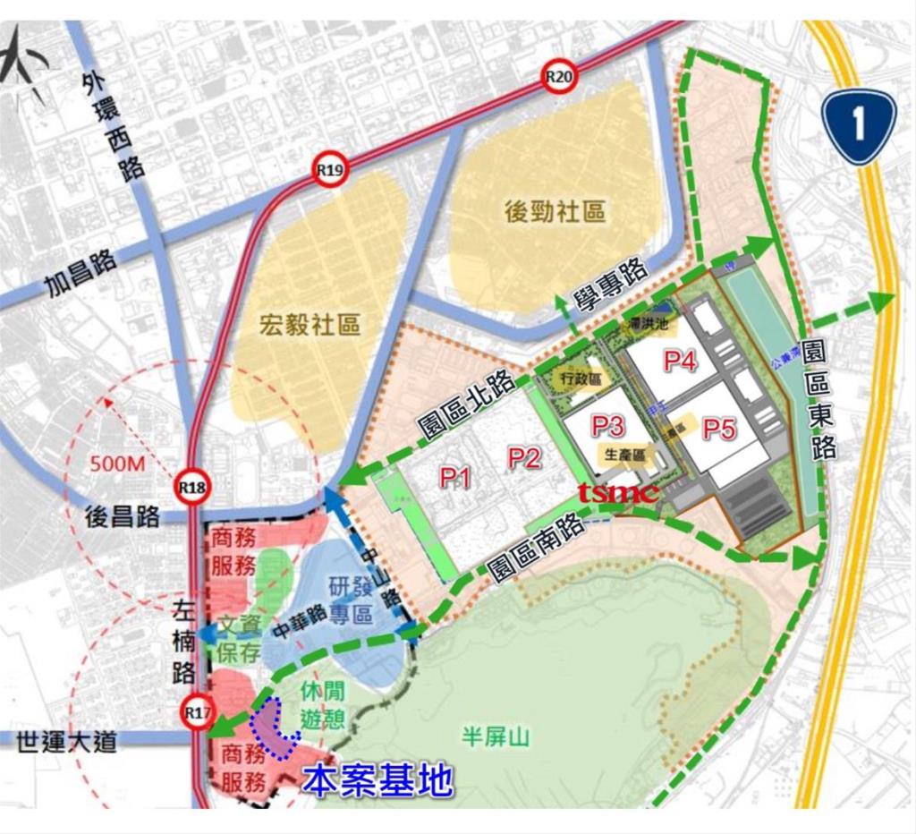 R17世運站東側A5街廓公辦都市更新基地鄰近地區地圖