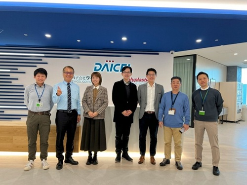 圖1. 榮獲2024 DAICEL企業加速器年度大獎的邑流微測，於2024年12月受邀至Daicel東京總部，參與其內部研發與技術交流會議，並深入討論PoC（概念驗證）合作機會。